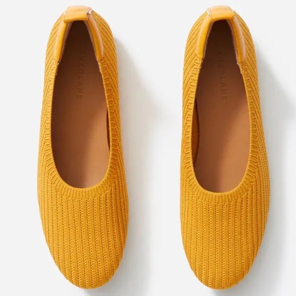 Everlane The Day Glove in ReKnit Flats Slip On Shoes in Mustard Yellow Size 9.5 - Picture 1 of 11